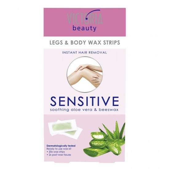 VICTORIA BEAUTY SENSITIVE Епилиращи ленти за тяло, 20 бр.