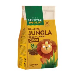 Детски бисквити Джунгла с какао (без глутен) - 100г - Noglut Santiveri