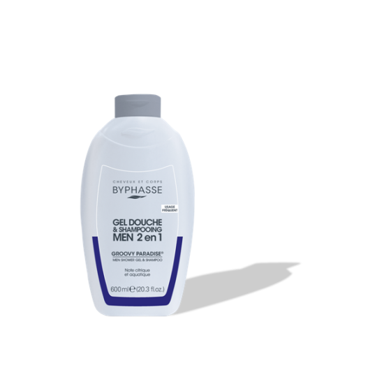 ДУШ ГЕЛ И ШАМПОАН ЗА МЪЖЕ GROOVY PARADISE 500 мл., BYPHASSE
