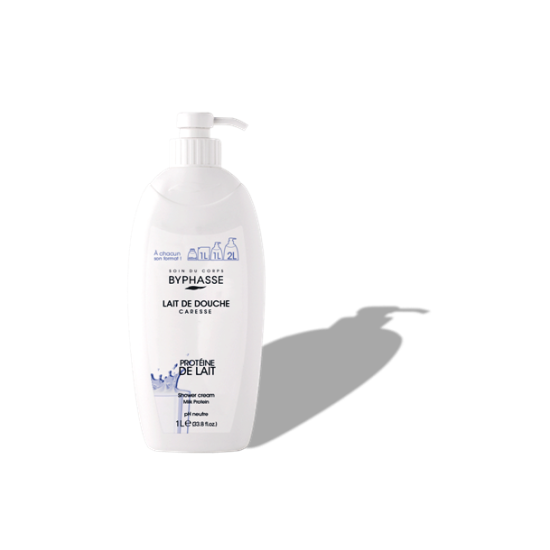 Душ крем с млечен протеин 1000 мл, BYPHASSE