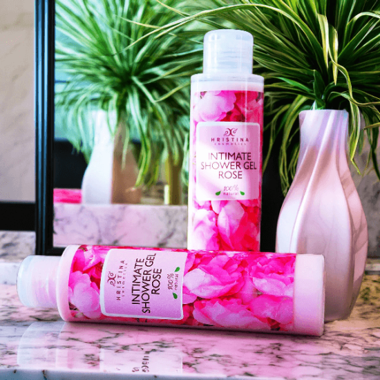 Интимен душ гел видове  - Лайка, Невен, Люляк, Витамини А+Е, Роза, Акация 125 мл - Христина
