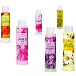 Интимен душ гел видове  - Лайка, Невен, Люляк, Витамини А+Е, Роза, Акация 125 мл - Христина