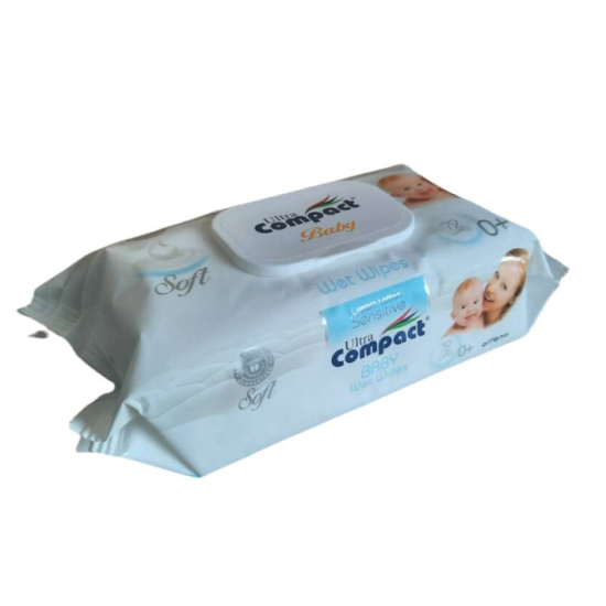 Мокри кърпички Компакт Бебе без алкохол, с капаче 72 бр - Ultra Compact
