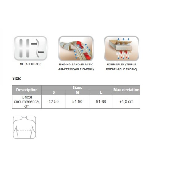 Детски коректор на стойката 2005 размер М - MedTextile