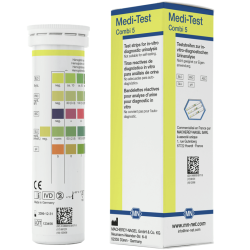 Medi-Test Тест ленти за урина - Combi 5 ( Аскорбинова киселина, Кръв, Глюкоза, pH, Протеин)