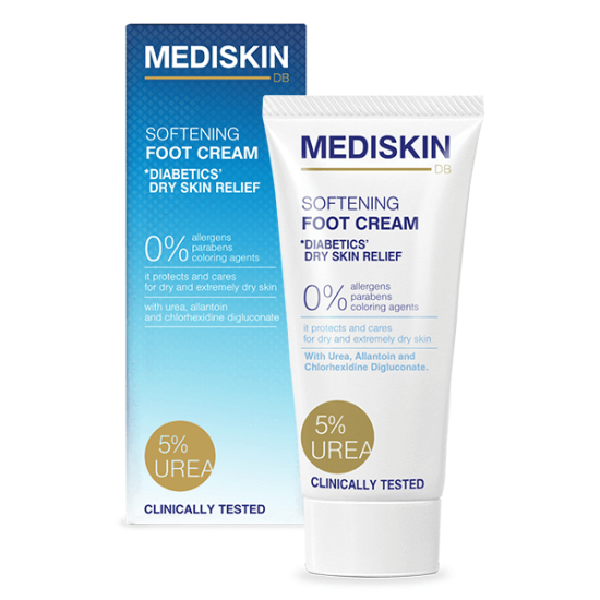 Омекотяващ крем за крака с 5% УРЕА MEDISKIN 75 мл - Роза Импекс