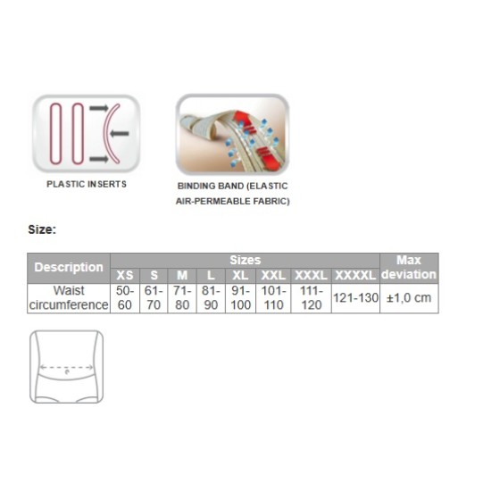 Корсет лечебно-профилактичен, еластичен 4002  размер S - MedTextile