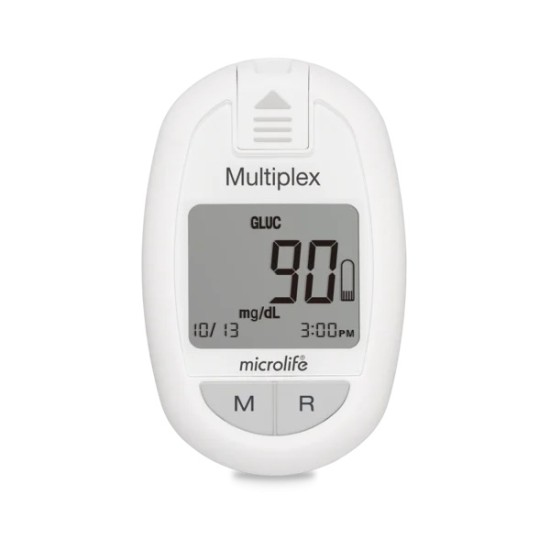 Microlife Multiplex глюкомер за измерване на кръвна захар, общ холестерол и пикочна киселина