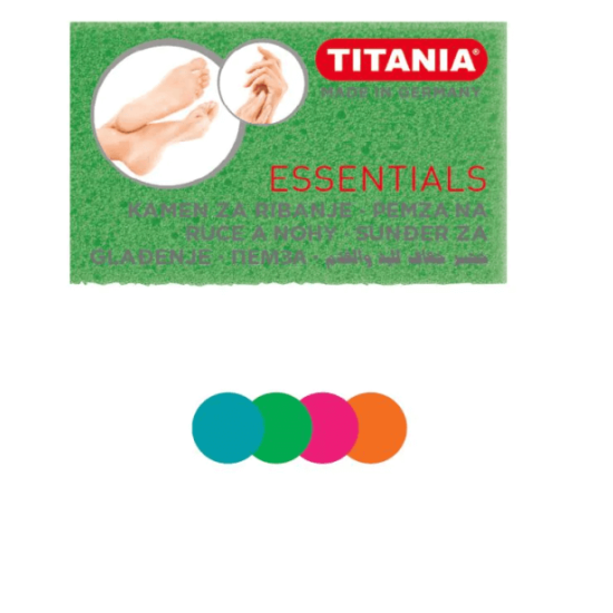 Пемза за крака и ръце  малка (3000/1) различни цветове - TITANIA
