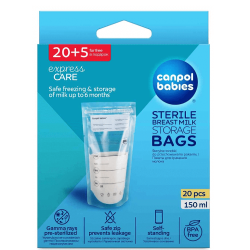 Торбички за съхранение на кърма  20 броя * 150 мл - Canpol