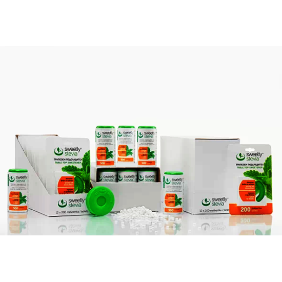 Подсладител Суитли Стевия 500 таблетки - "Д - А"