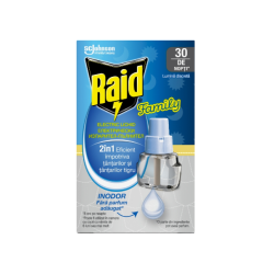 RAID електрически пълнител Фамилия срещу летящи, инсектицид, 21 мл - SC Johnson