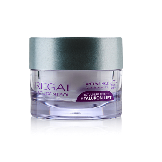 Нощен крем против бръчки REGAL AGE CONTROL HYALURON LIFT 45 мл - Роза Импекс