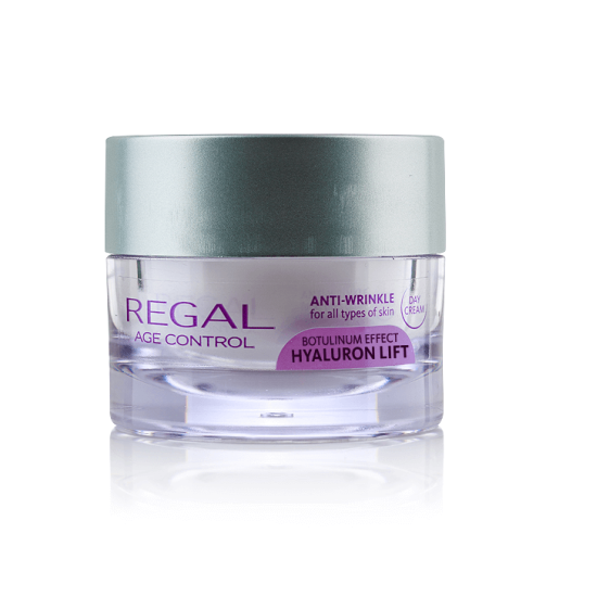 Дневен крем против бръчки UV A + UV B REGAL AGE CONTROL HYALURON LIFT 45 мл - Роза Импекс