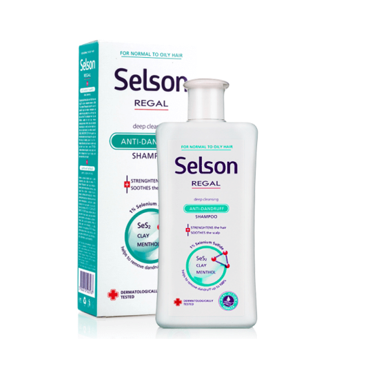 Шампоан против пърхот дълбоко почистващ за мазна/нормална коса SELSON REGAL 200 мл - Роза Импекс