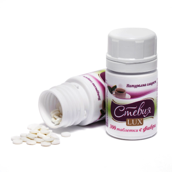 Подсладител Стевия Лукс флакон 300 таблетки, Цветелина