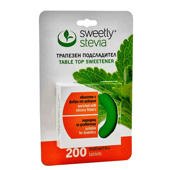 Подсладител Суитли Стевия 200 таблетки - "Д - А"