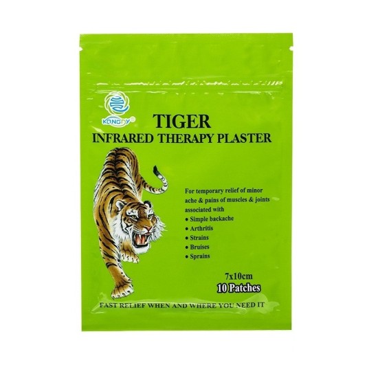 Тигрови Инфрачервени пластири Локално облекчение при ставни и мускулни болки 10 бр. -  7×10 см - Китай