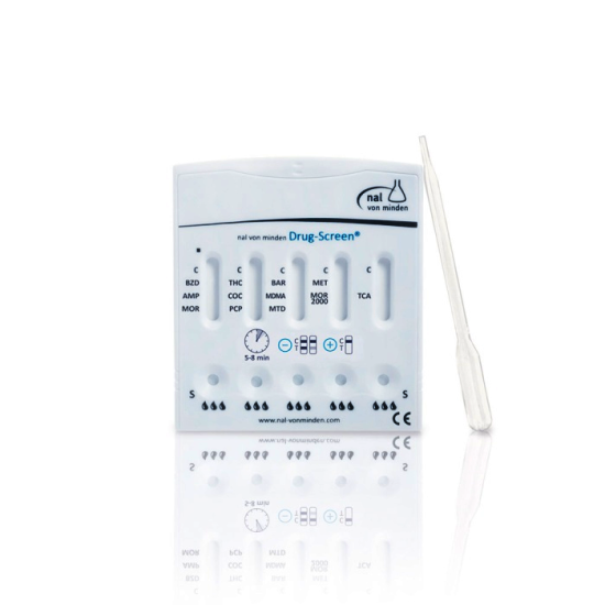 Drug-Screen® 12Т Test единичен/многокомпонентен касетъчен тест за урина - Nal von minden