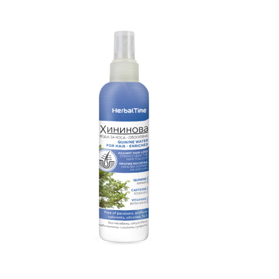 Хининова вода за коса Herbal Time 200 мл - Роза Импекс