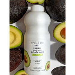 ШАМПОАН С ЕКСТРАКТ ОТ АВОКАДО ЗА СУХА И УВРЕДЕНА КОСА 750 мл. BYPHASSE