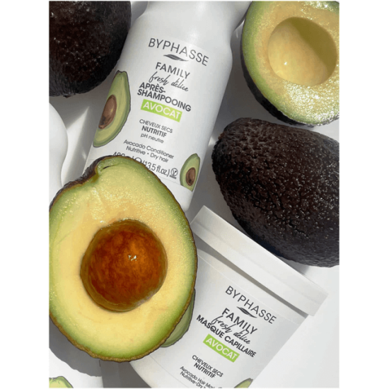 ШАМПОАН С ЕКСТРАКТ ОТ АВОКАДО ЗА СУХА И УВРЕДЕНА КОСА 750 мл. BYPHASSE